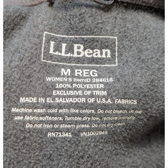 LL Bean Size M Fleece Vest Full Zip Gray Polartec Pockets Outdoors Gorpcore - Picture 7 of 9